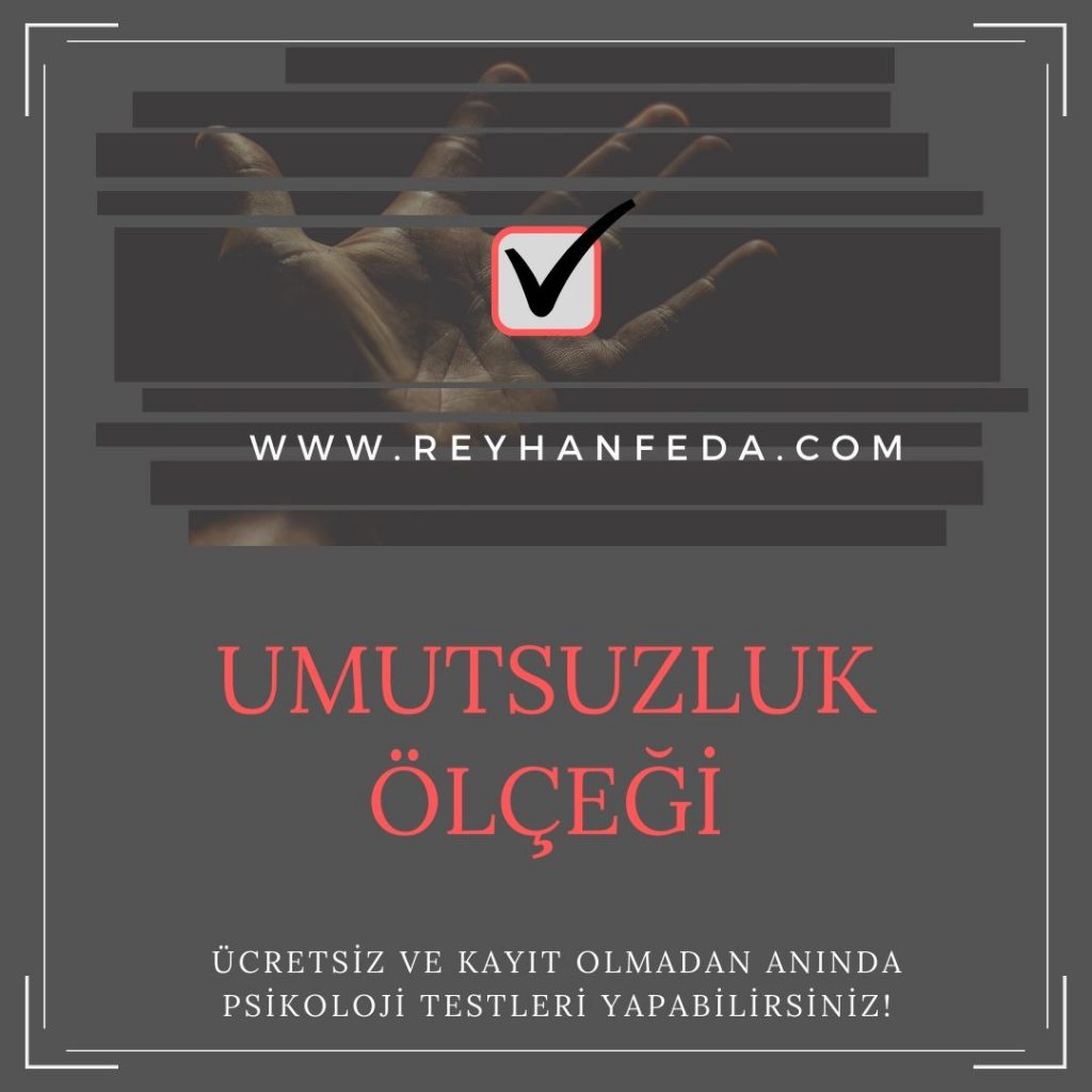 Umutsuzluk Testi, bireylerin geleceğe dair inançlarını değerlendirir.