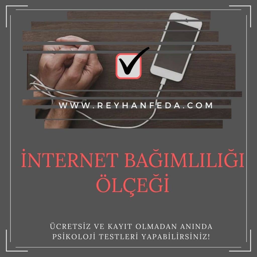 İnternet bağımlılığı testi, internet bağımlılığı belirtilerini ölçer.