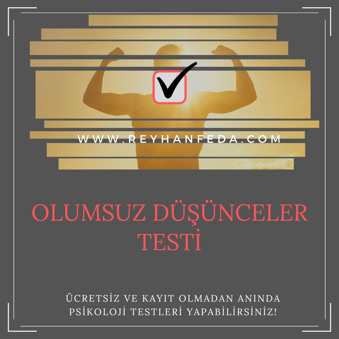 olumsuz düşünceler testi